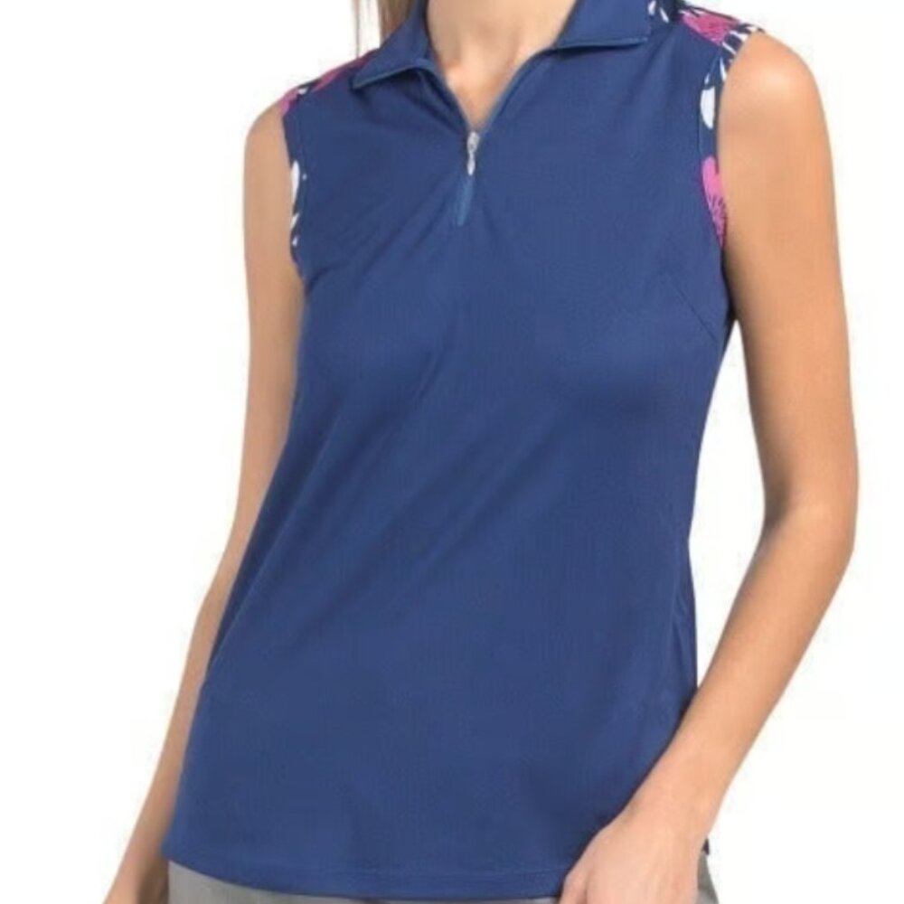 NWT BERMUDA SANDS UPF 50+ golf Top M